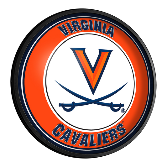 Virginia Cavaliers Slimline Round Lighted Wall Sign