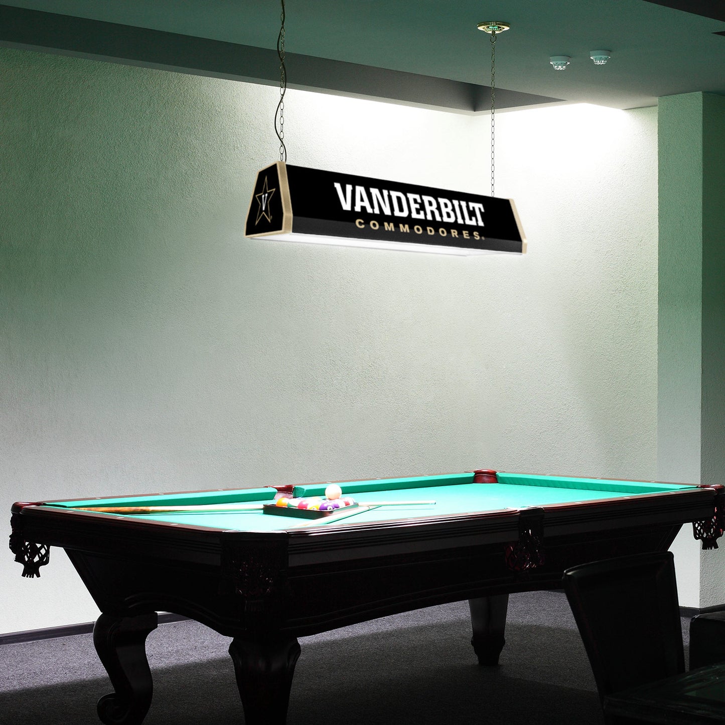Vanderbilt Commodores Standard Pool Table Light Room View