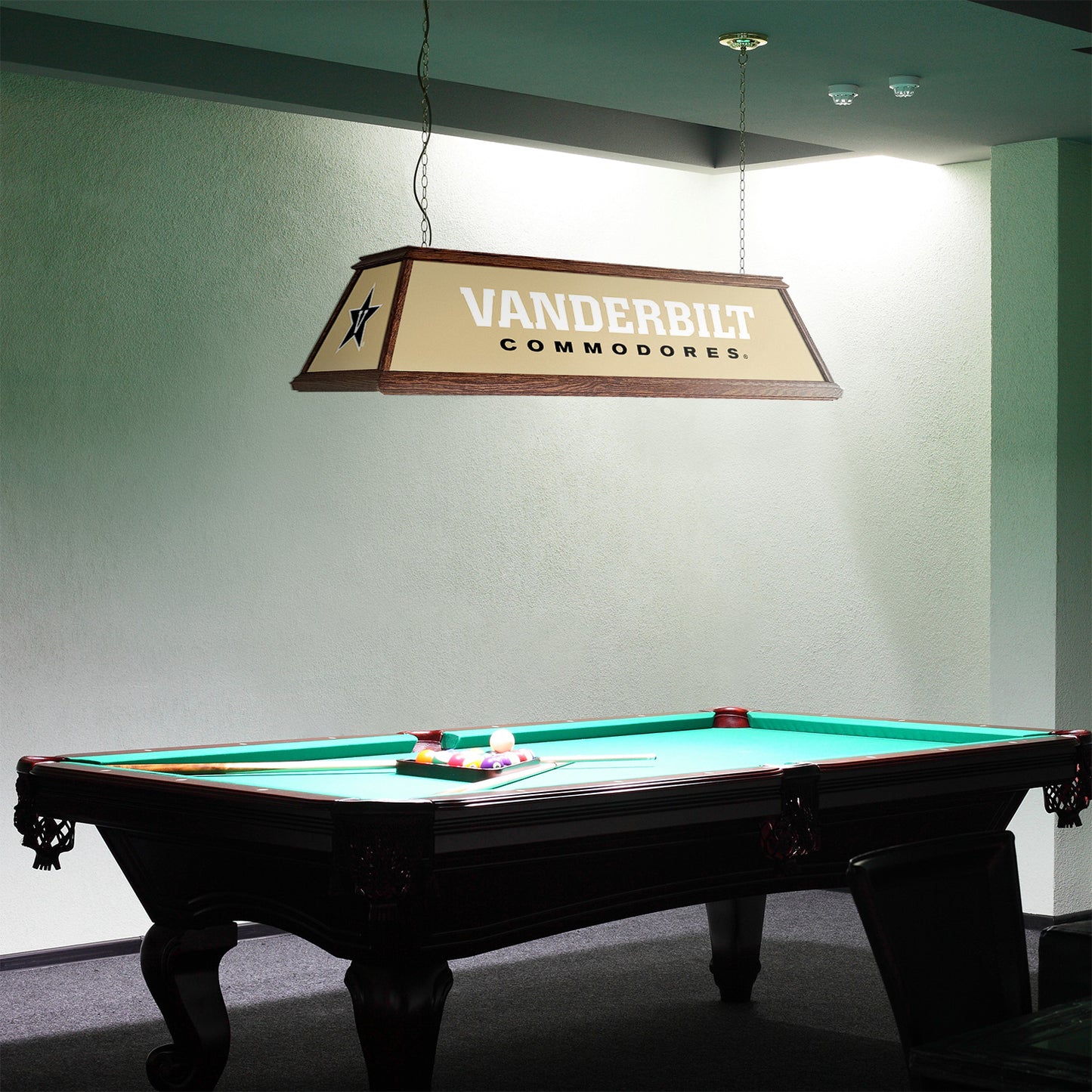 Vanderbilt Commodores Premium Pool Table Light Room View