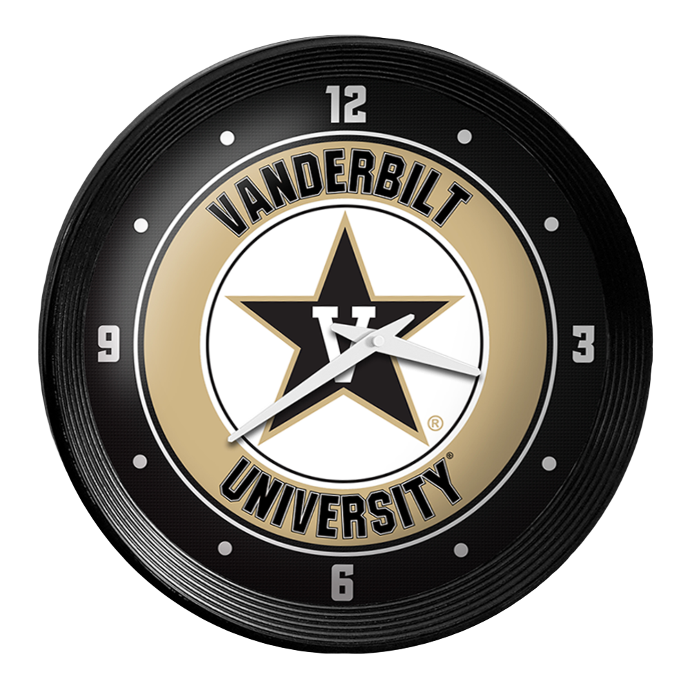 Vanderbilt Commodores Ribbed Wall Clock
