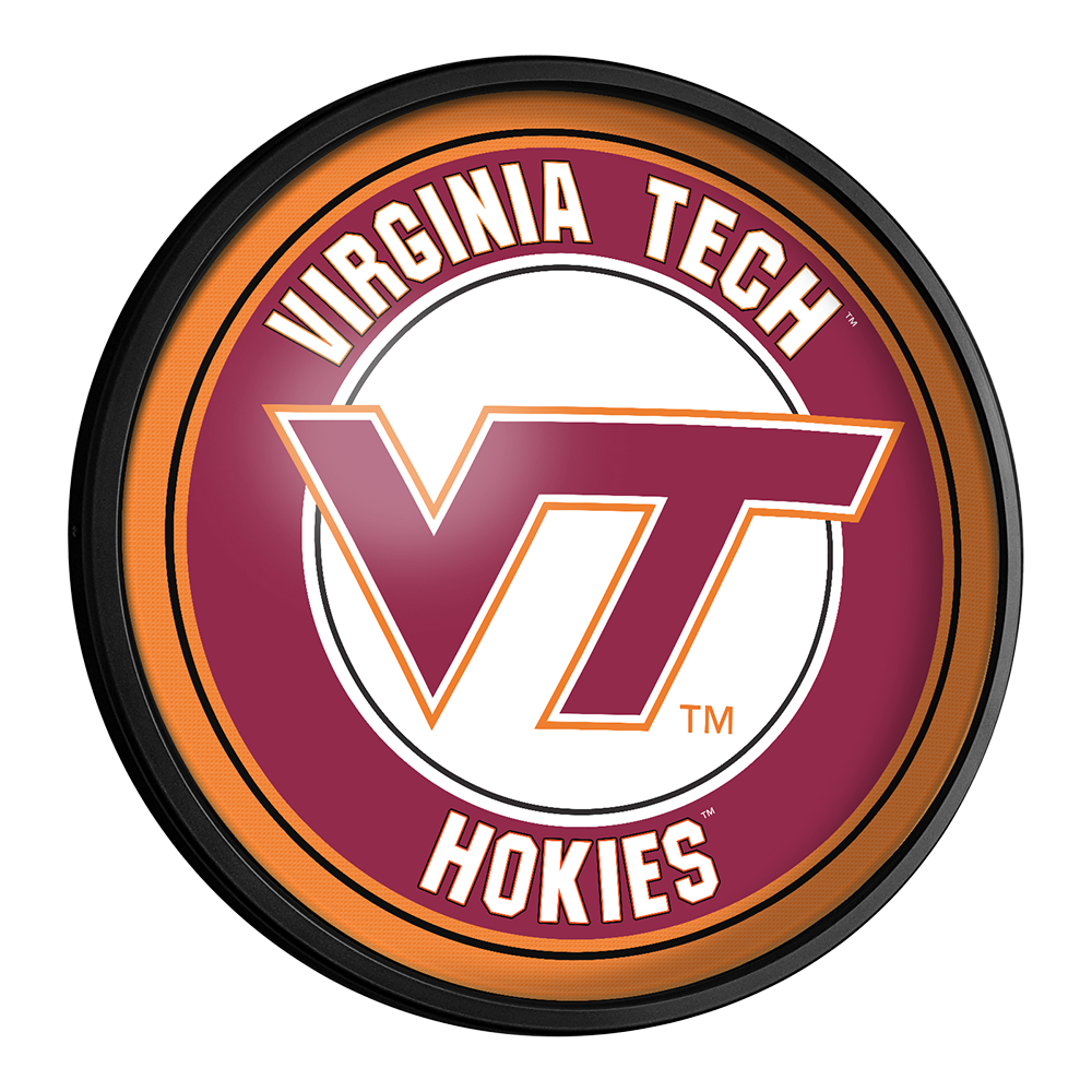 Virginia Tech Hokies Slimline Round Lighted Wall Sign