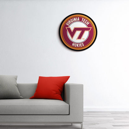 Virginia Tech Hokies Modern Disc Wall Sign Room View