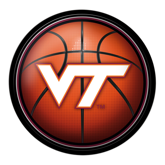 Virginia Tech Hokies Basketball Modern Disc Wall Sign