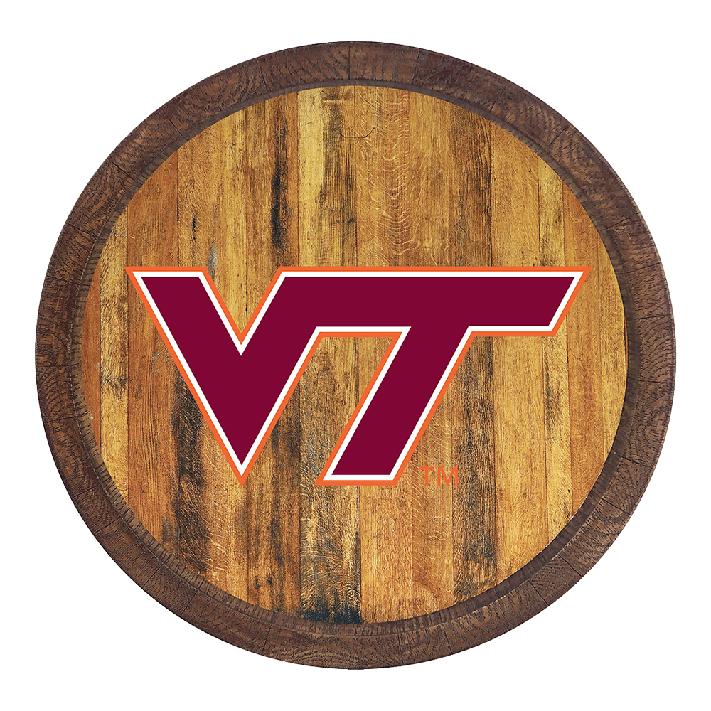Virginia Tech Hokies Barrel Top Sign