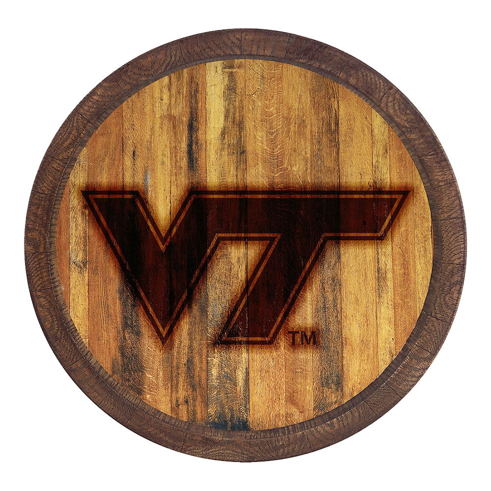 Virginia Tech Hokies Branded Barrel Top Sign