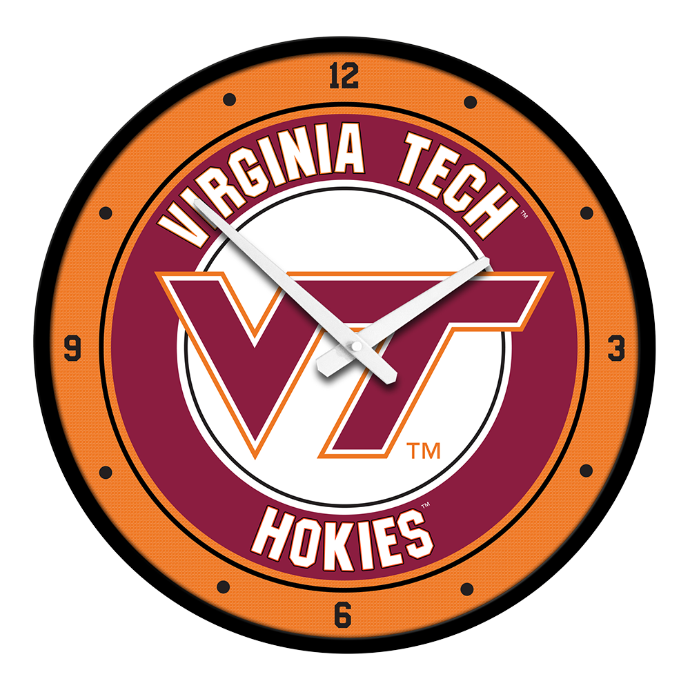 Virginia Tech Hokies Round Wall Clock