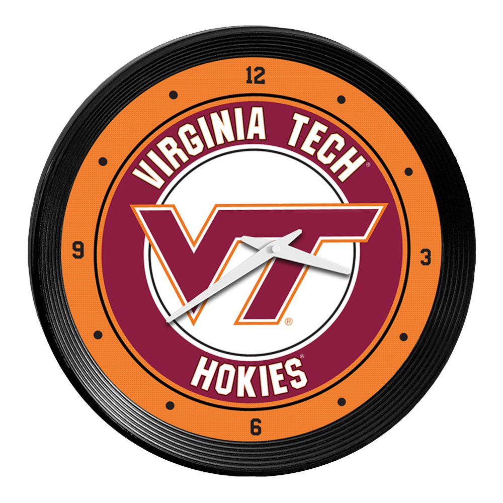 Virginia Tech Hokies Ribbed Wall Clock
