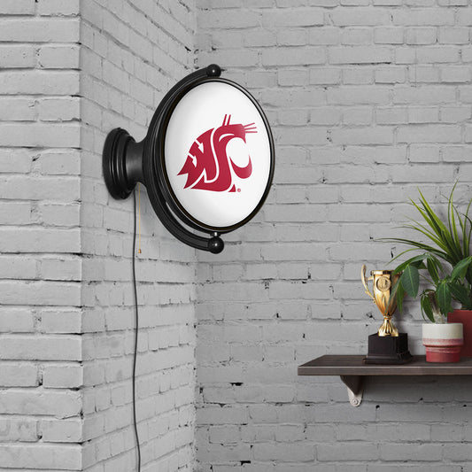 Washington State Cougars Oval Rotating Wall Sign Room View