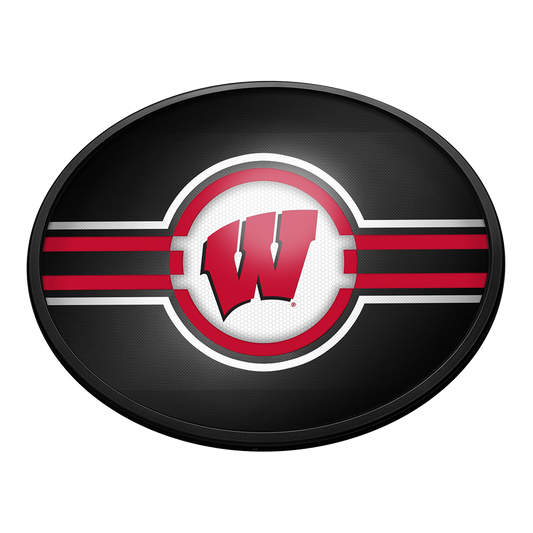 Wisconsin Badgers Slimline Oval Lighted Wall Sign