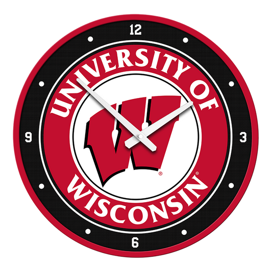 Wisconsin Badgers Round Wall Clock