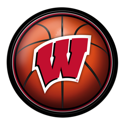 Wisconsin Badgers Basketball Modern Disc Wall Sign
