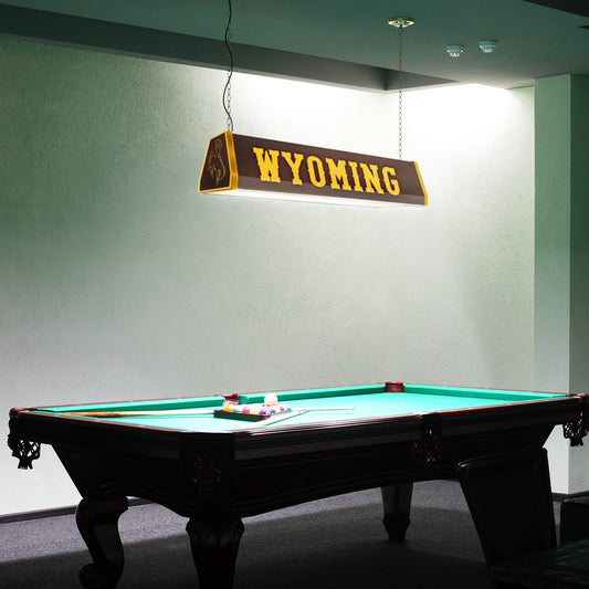 Wyoming Cowboys Standard Pool Table Light Room View