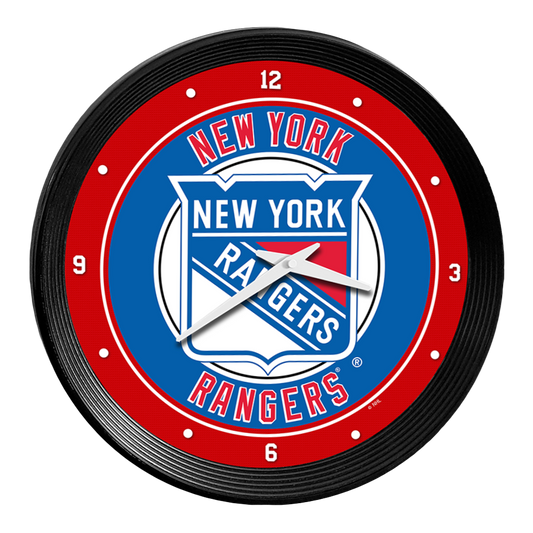 New York Rangers Ribbed Wall Clock