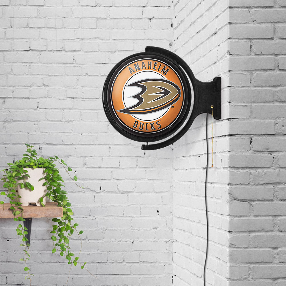 Anaheim Ducks Round Rotating Wall Sign Room View