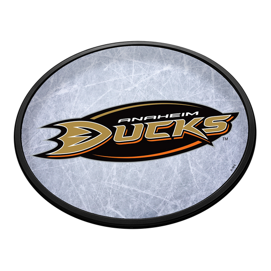 Anaheim Ducks Ice Rink Slimline Oval Lighted Wall Sign