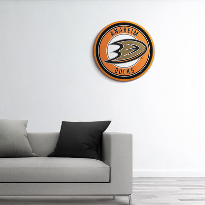 Anaheim Ducks Modern Disc Wall Sign Room View