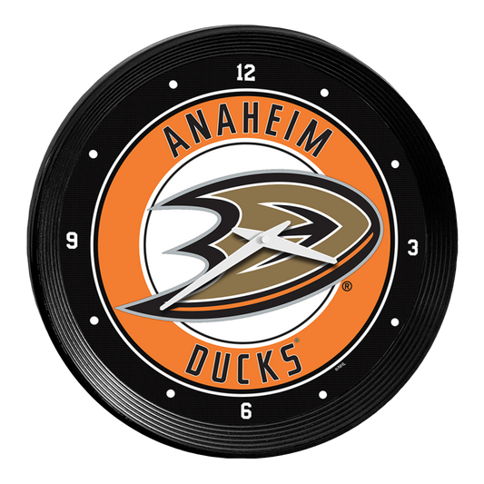 Anaheim Ducks Ribbed Wall Clock