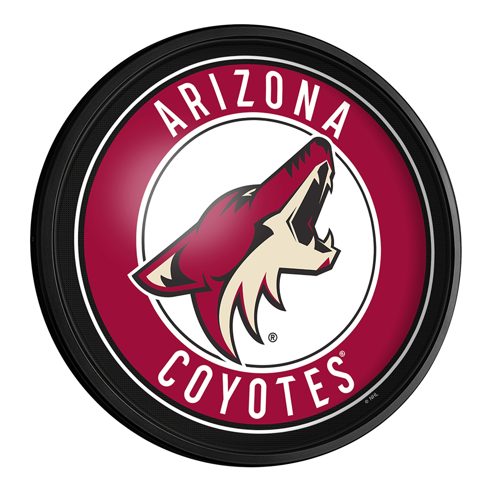 Arizona Coyotes Slimline Round Lighted Wall Sign
