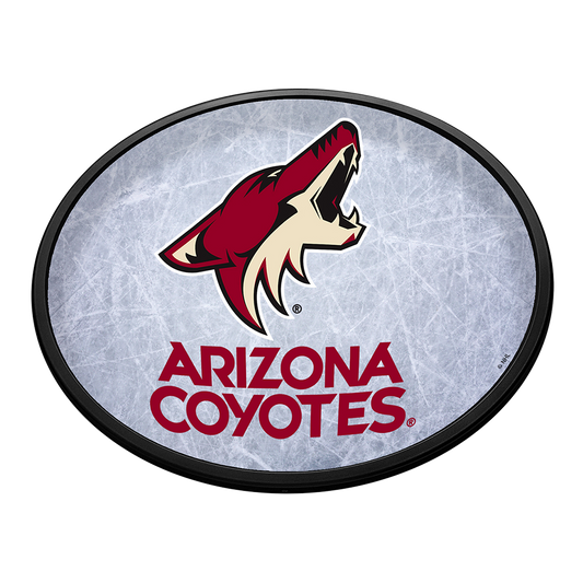 Arizona Coyotes Ice Rink Slimline Oval Lighted Wall Sign