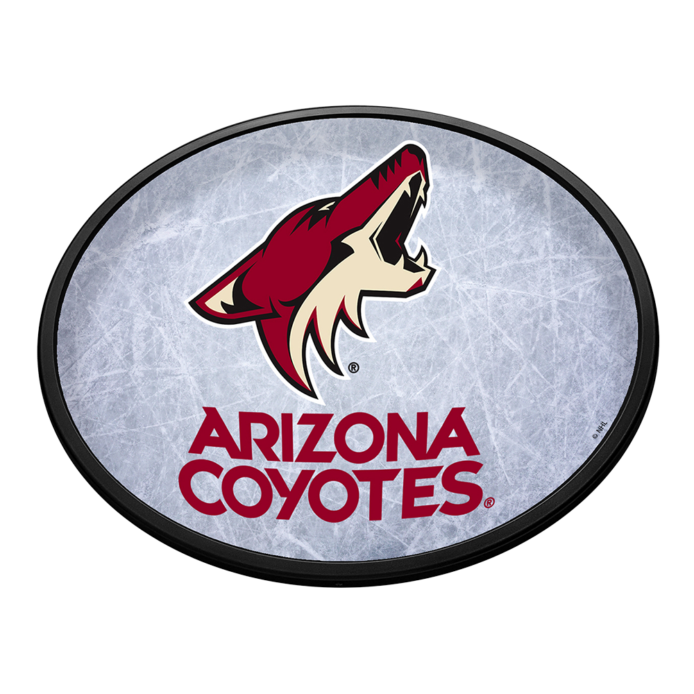 Arizona Coyotes Ice Rink Slimline Oval Lighted Wall Sign