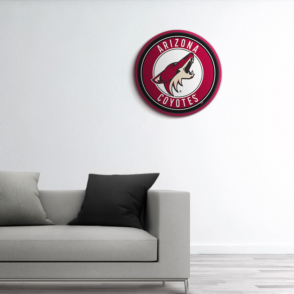 Arizona Coyotes Modern Disc Wall Sign Room View