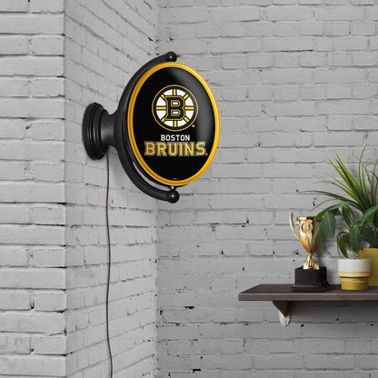 Boston Bruins Oval Rotating Wall Sign Room View