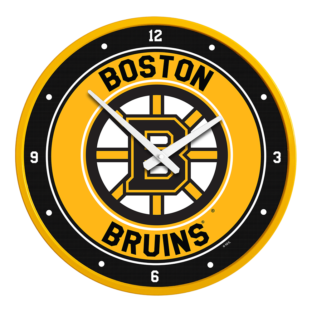 Boston Bruins Round Wall Clock
