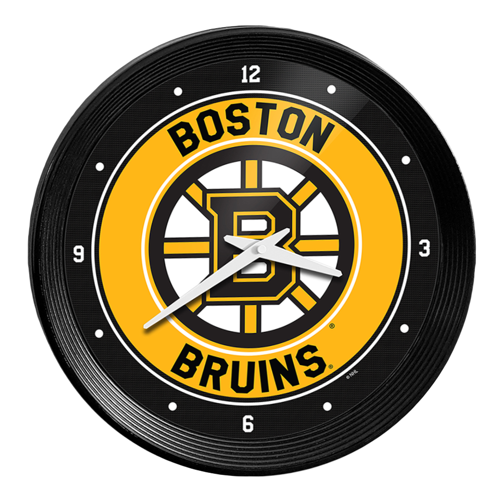 Boston Bruins Ribbed Wall Clock