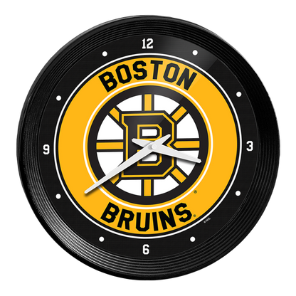 Boston Bruins Ribbed Wall Clock