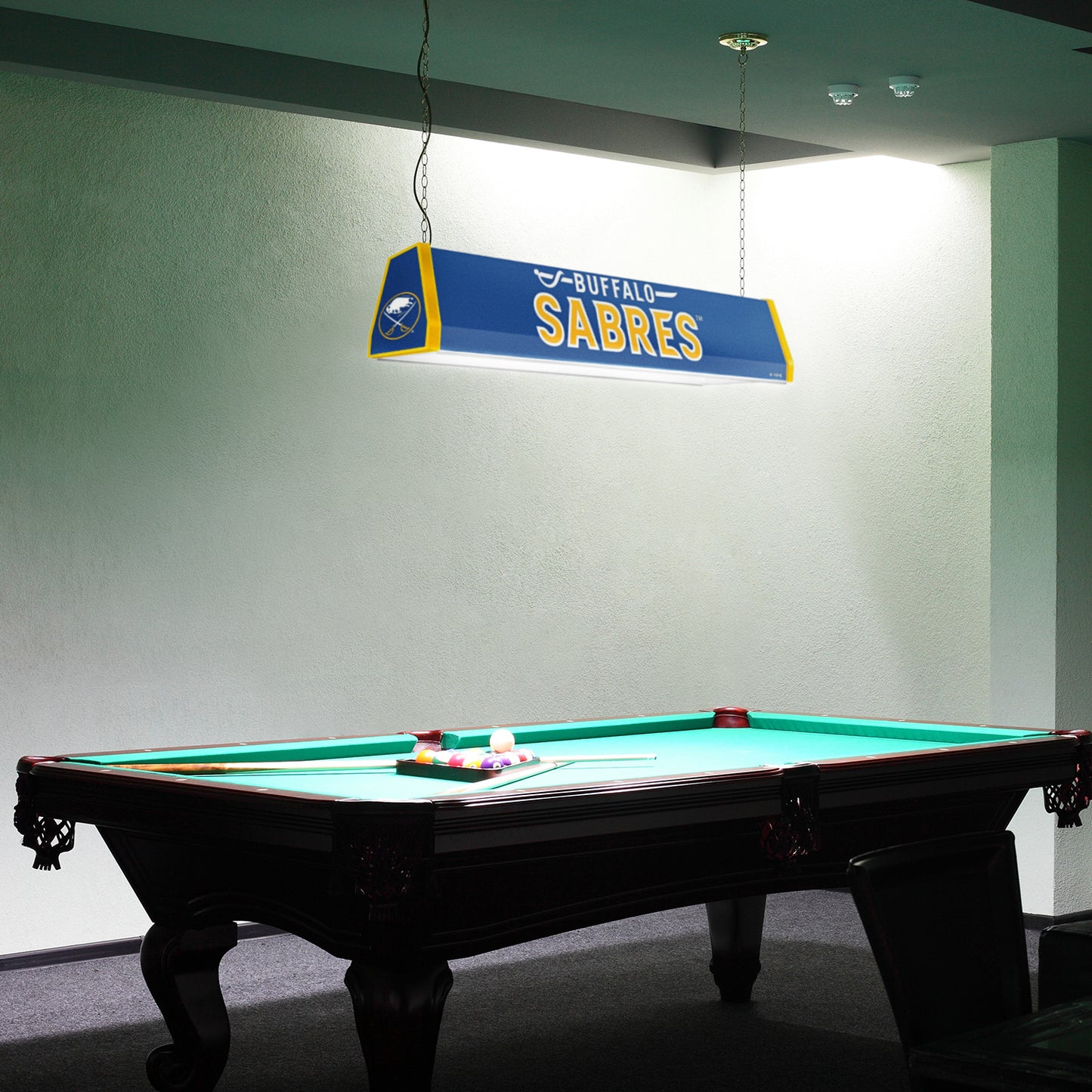 Buffalo Sabres Standard Pool Table Light Room View