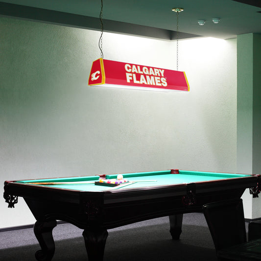 Calgary Flames Standard Pool Table Light Room View