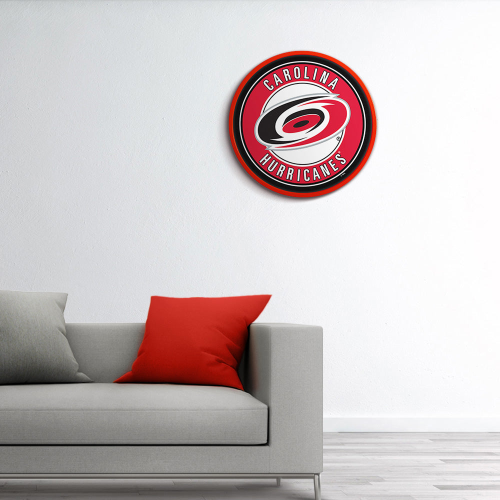 Carolina Hurricanes Modern Disc Wall Sign Room View