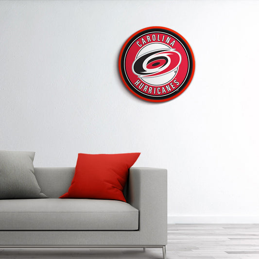 Carolina Hurricanes Modern Disc Wall Sign Room View