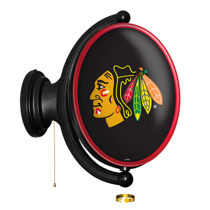 Chicago Blackhawks Oval Rotating Wall Sign