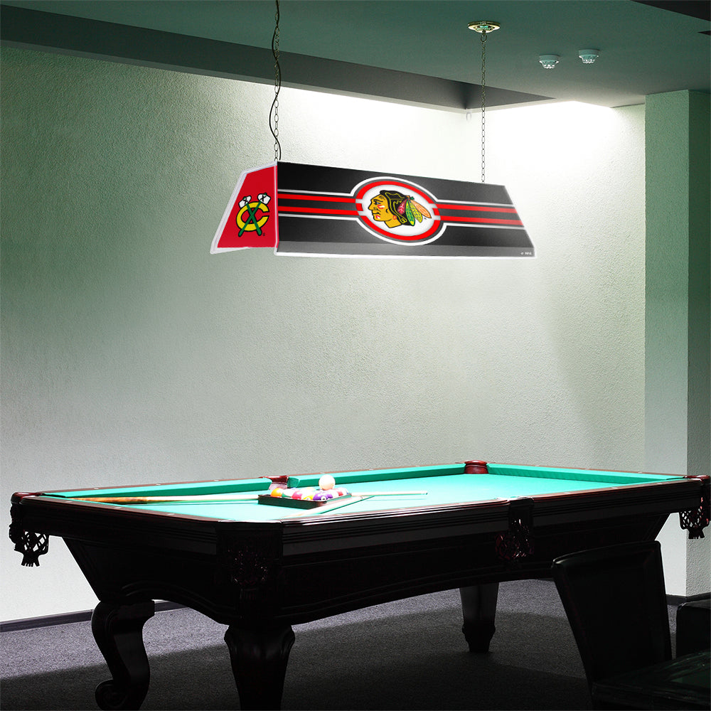 Chicago Blackhawks Edge Glow Pool Table Light Room View