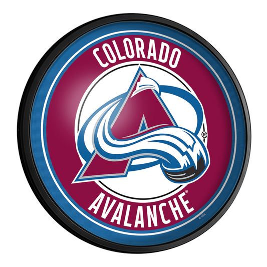 Colorado Avalanche Slimline Round Lighted Wall Sign