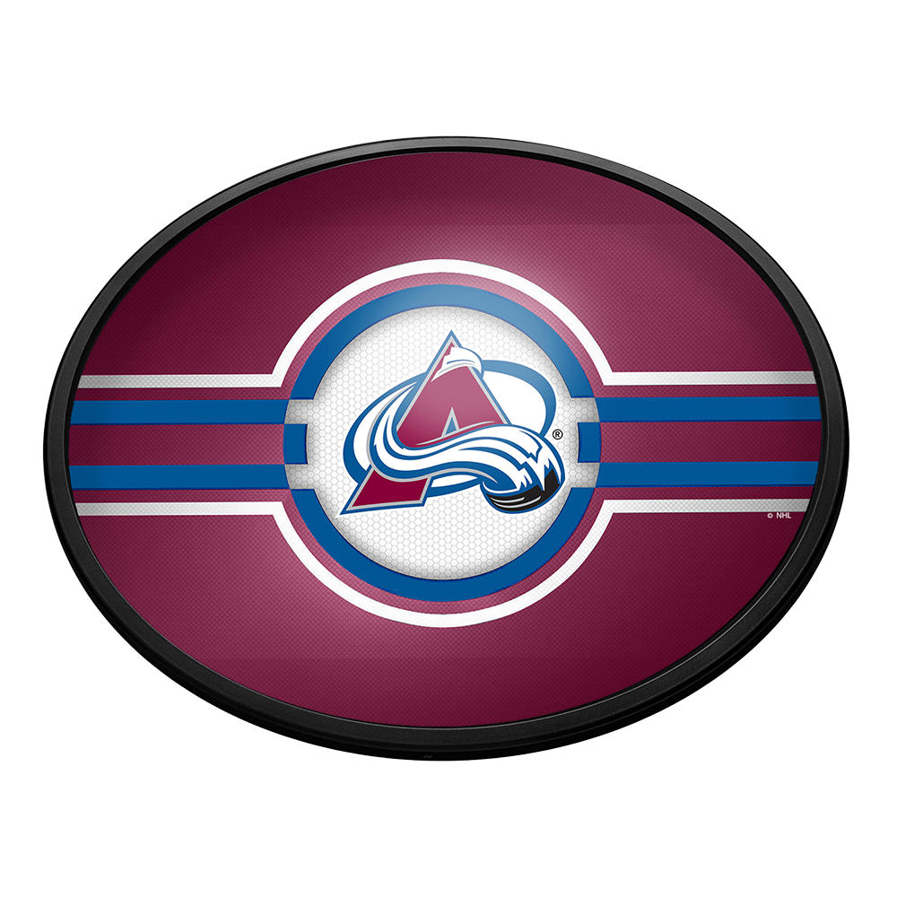 Colorado Avalanche Slimline Oval Lighted Wall Sign