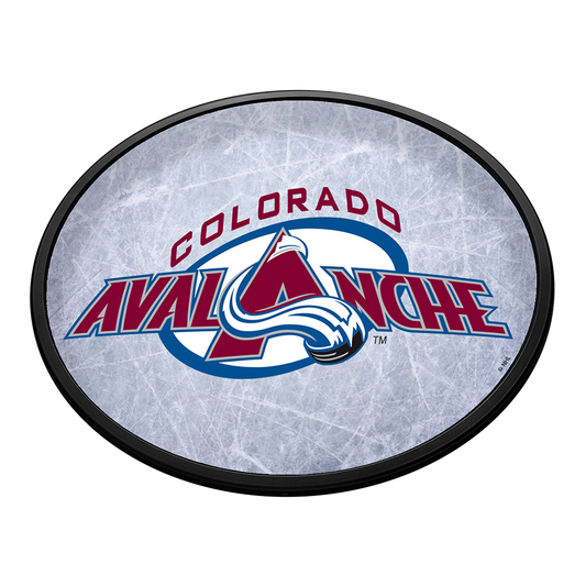 Colorado Avalanche Ice Rink Slimline Oval Lighted Wall Sign