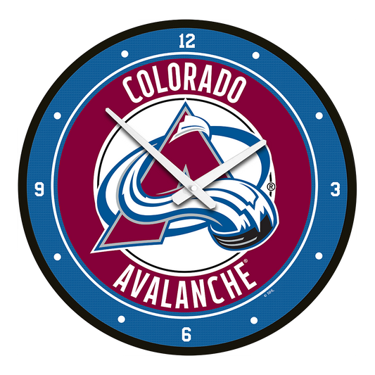 Colorado Avalanche Round Wall Clock
