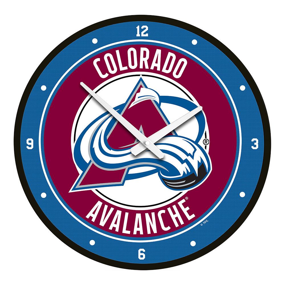 Colorado Avalanche Round Wall Clock
