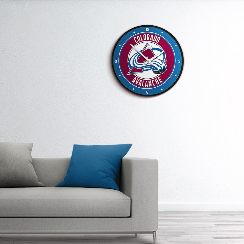 Colorado Avalanche Round Wall Clock Room View