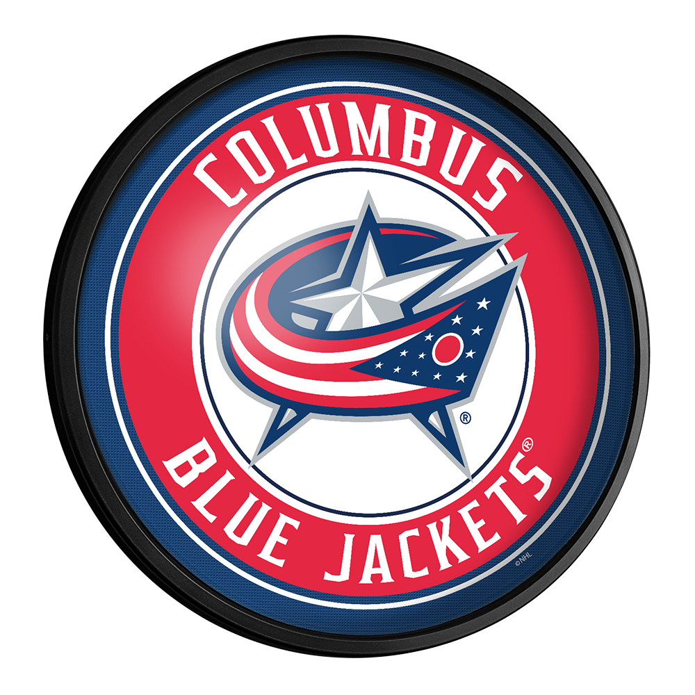 Columbus Blue Jackets Slimline Round Lighted Wall Sign
