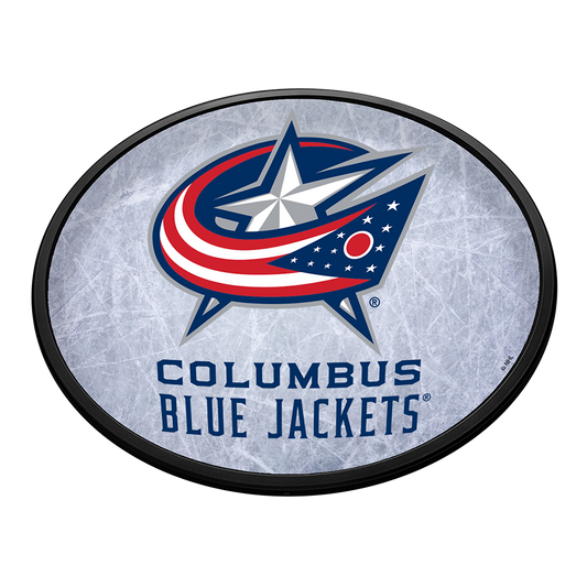 Columbus Blue Jackets Ice Rink Slimline Oval Lighted Wall Sign