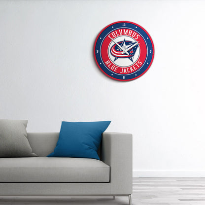 Columbus Blue Jackets Round Wall Clock Room View