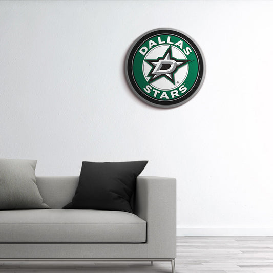 Dallas Stars Modern Disc Wall Sign Room View