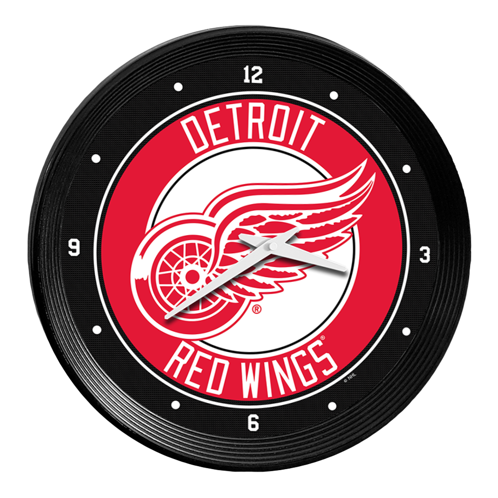 Detroit Red Wings Ribbed Wall Clock