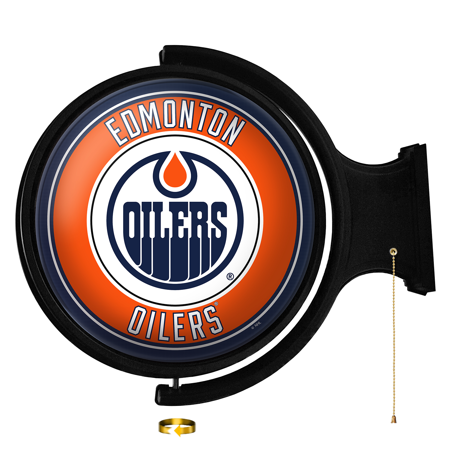 Edmonton Oilers Round Rotating Wall Sign