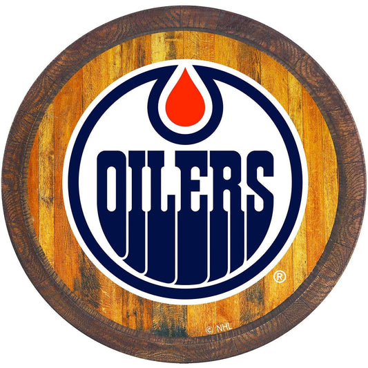 Edmonton Oilers Barrel Top Sign