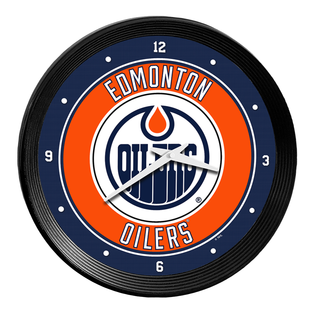 Edmonton Oilers Ribbed Wall Clock