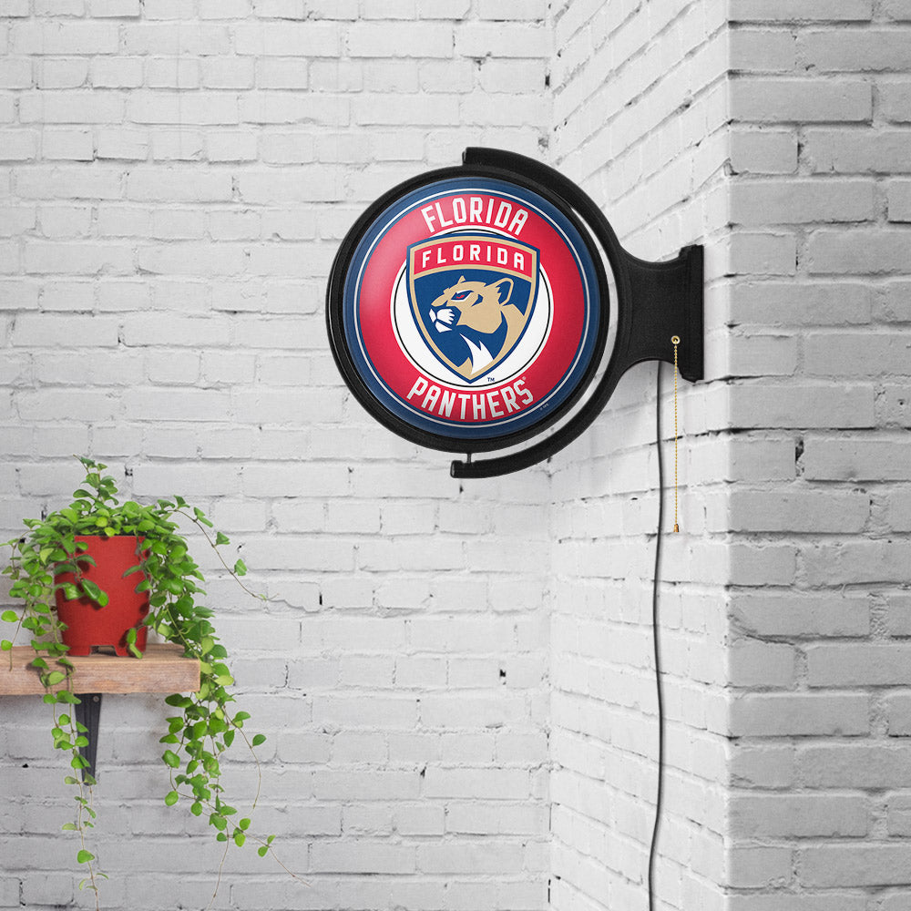 Florida Panthers Round Rotating Wall Sign Room View